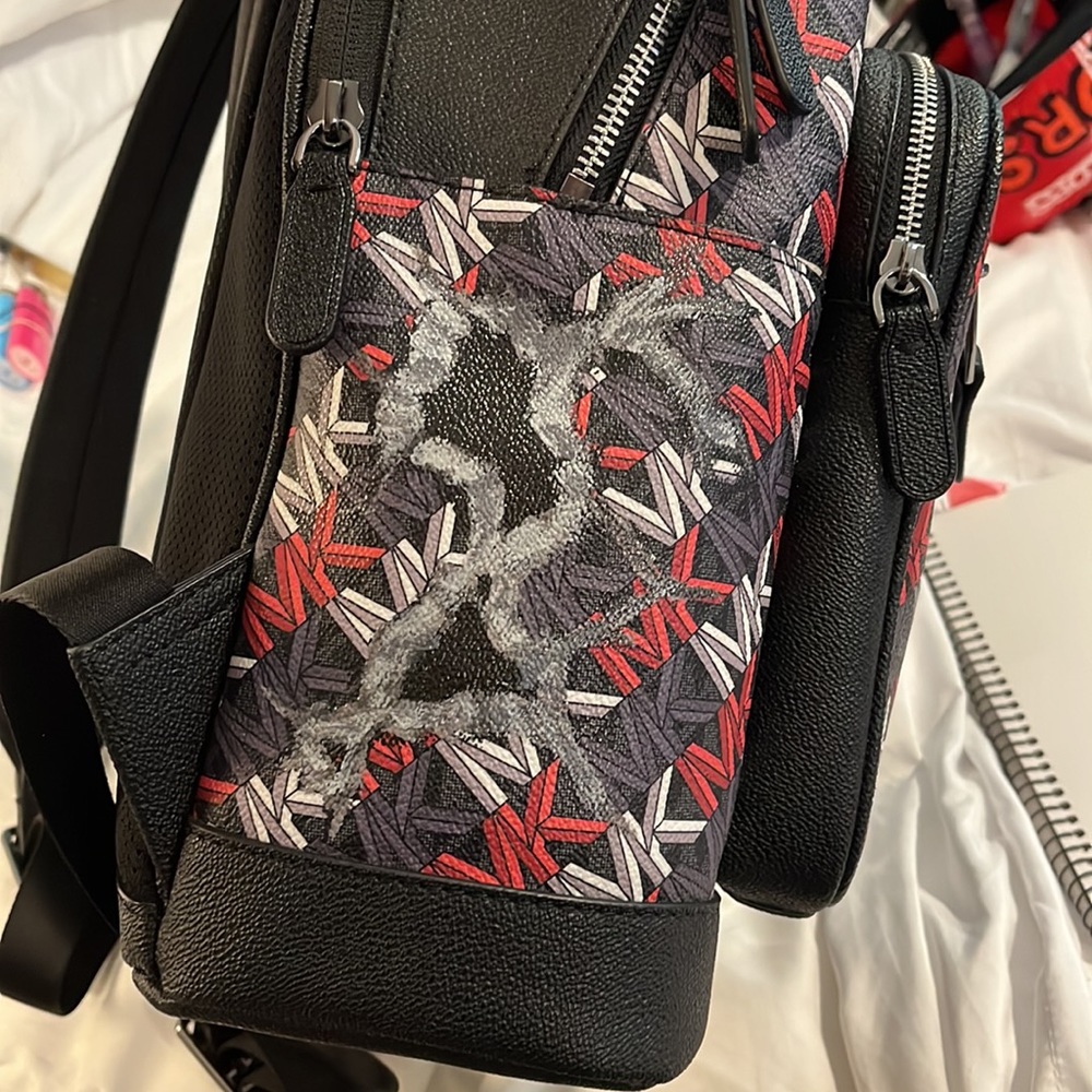 NWT Michael Kors collection, rare numbered edition Hudson graphic logo backpack - Picture 7 of 13